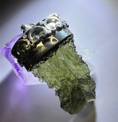3.15g Moldavite silver pendant.