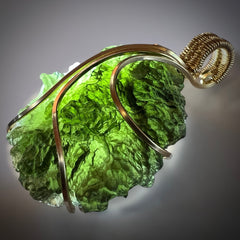 13g Moldavite/Gold pendant