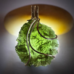 13g Moldavite/Gold pendant