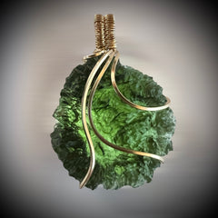 13g Moldavite/Gold pendant