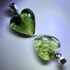 Moldavite Heart pendant