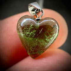 Moldavite Heart pendant