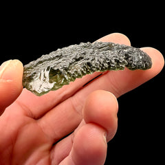 12.51g Moldavite Angel Chime - Gold Pendant