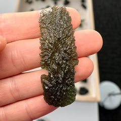 12.51g Moldavite Angel Chime - Gold Pendant