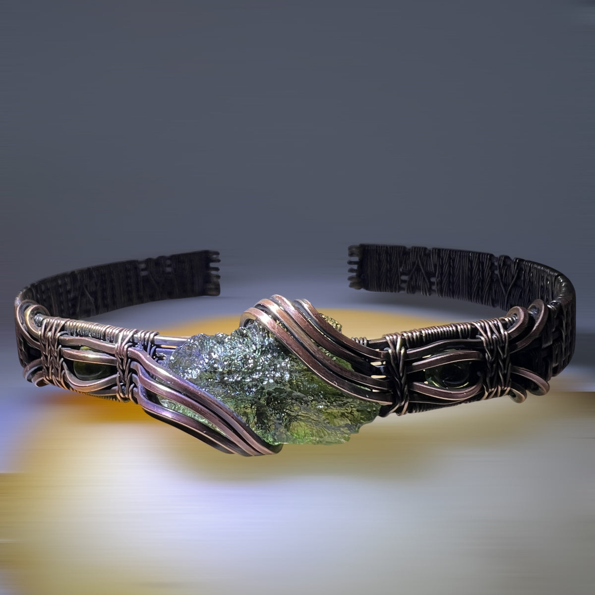 1.66g Moldavite & Copper Bracelet