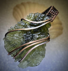 5.32g Chlum Moldavite & Copper Pendant
