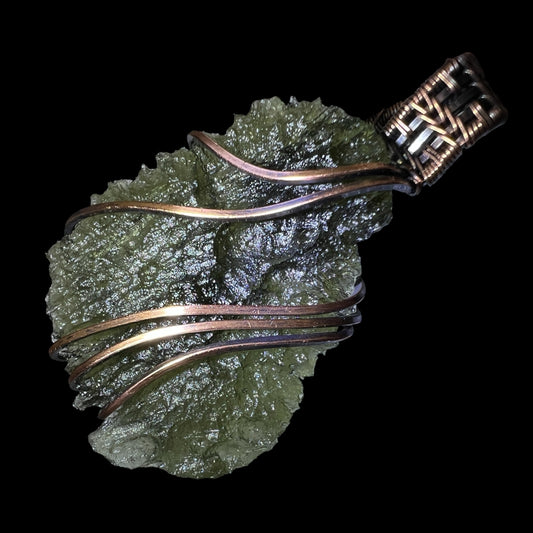 5.32g Chlum Moldavite & Copper Pendant