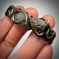 2g Moldavite & Copper Bracelet