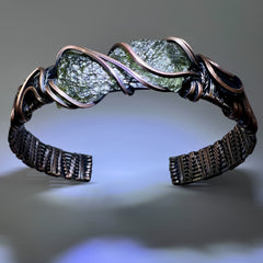 2g Moldavite & Copper Bracelet
