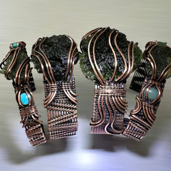 10.21g Maly Chlum Moldavite "Rolex" Bracelet.