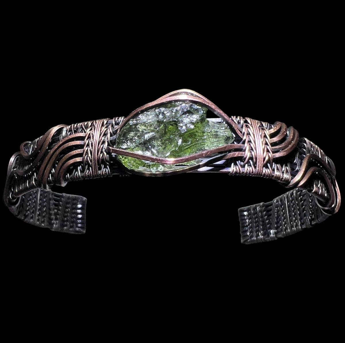 1.3g Moldavite and Copper Bracelet