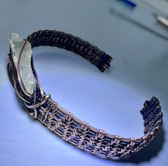 Moldavite & LDG Copper Bracelet.