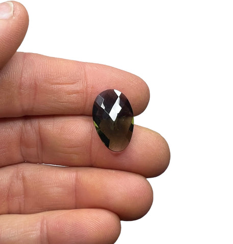 Faceted Moldavite Teardrop 9.45ct.