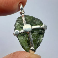 Real moldavite pendant