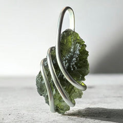 5.64g Moldavite Pendant in Sterling Silver