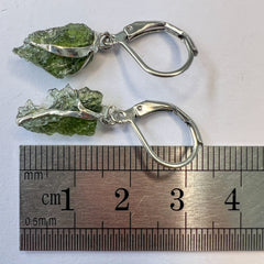 1.1g Soft Soldered Pewter Moldavite Earrings