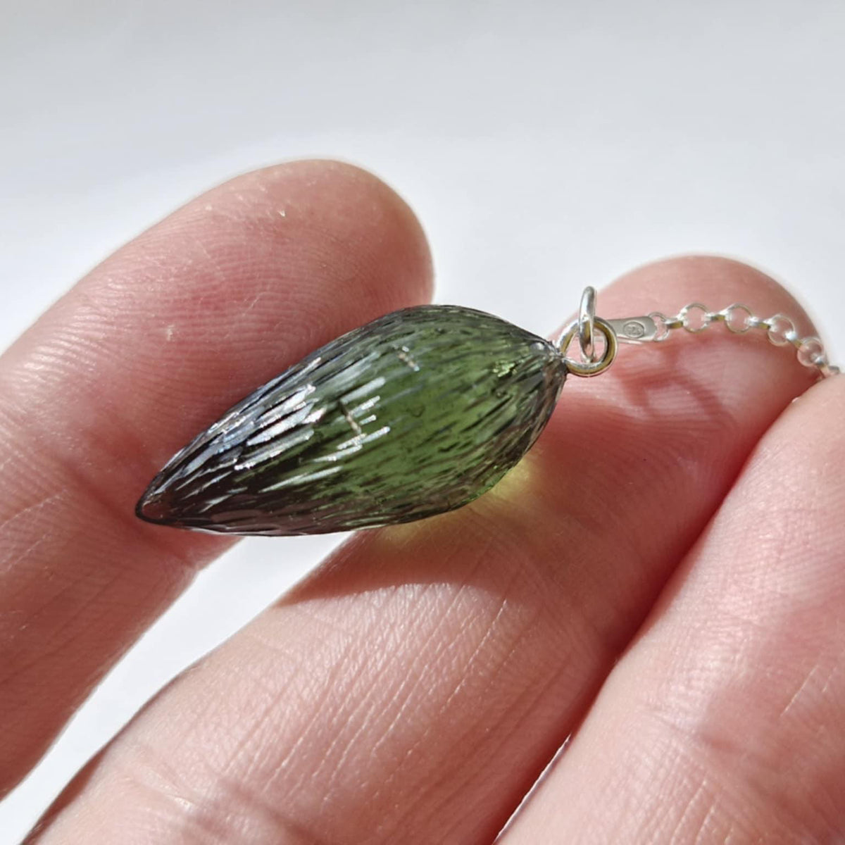Florets Polished Lines Green Pendulum | 2.8g | Kvitkovice