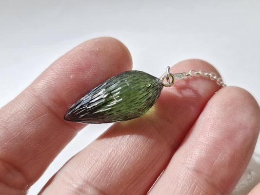 Florets Polished Lines Green Pendulum | 2.8g | Kvitkovice