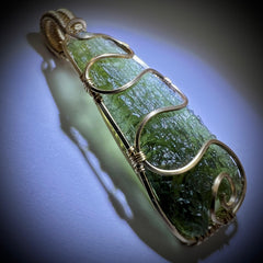 6.32g Moldavite/ Gold Pendant