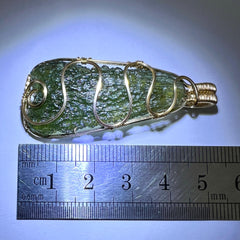 6.32g Moldavite/ Gold Pendant