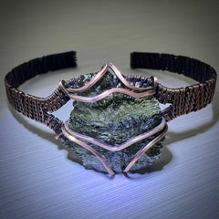 2.93g Moldavite & Copper Bracelet