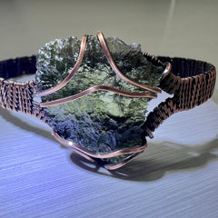 2.93g Moldavite & Copper Bracelet