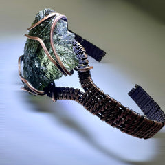 2.93g Moldavite & Copper Bracelet