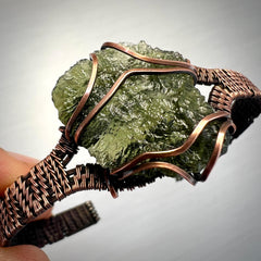 2.93g Moldavite & Copper Bracelet