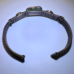 0.88g Moldavite & Copper Bracelet Accented with Tiger’s Eye Stones