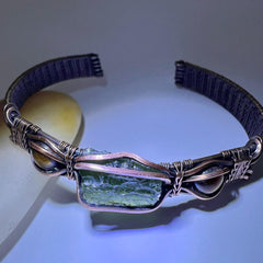 0.88g Moldavite & Copper Bracelet Accented with Tiger’s Eye Stones