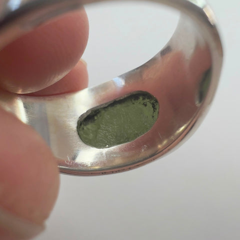 Sterling Silver Ring Moldavite | 1.95g | Chlum