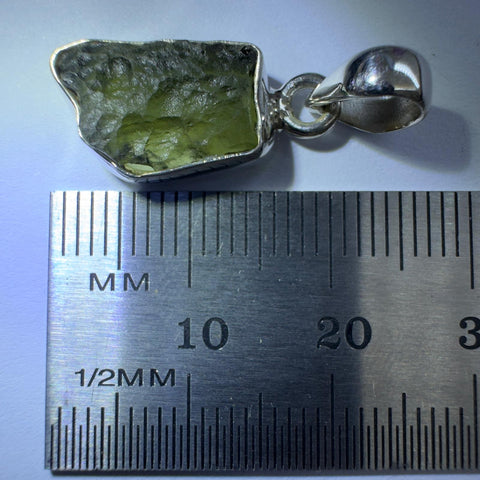 Sterling Silver Moldavite Pendant | 1.84g | Chlum