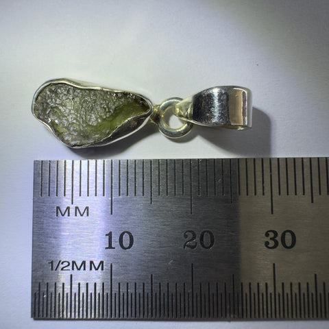 Sterling Silver Moldavite Pendant | 1.72g | Chlum