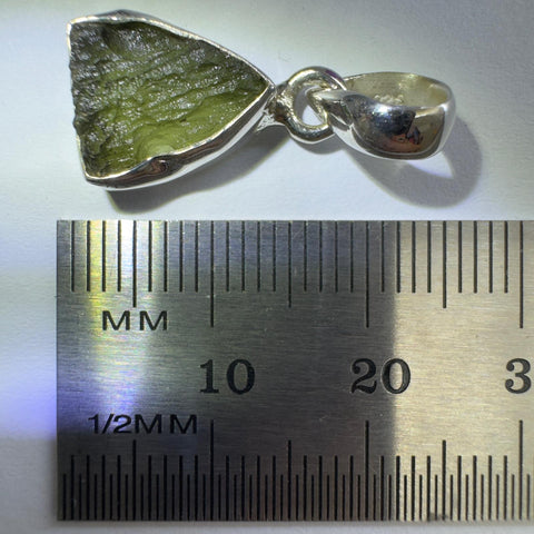 Sterling Silver Moldavite Pendant | 1.77g | Chlum