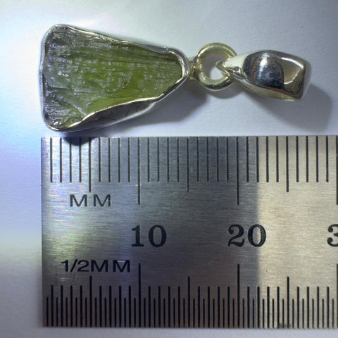 Sterling Silver Moldavite Pendant | 1.85g | Chlum