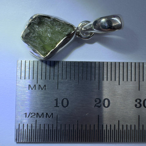 Sterling Silver Moldavite Pendant | 1.71g | Chlum