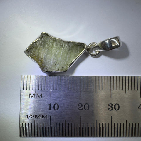 Sterling Silver Moldavite Pendant | 2.06g | Chlum