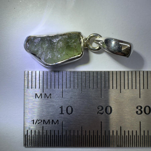 Sterling Silver Moldavite Pendant | 1.93g | Chlum