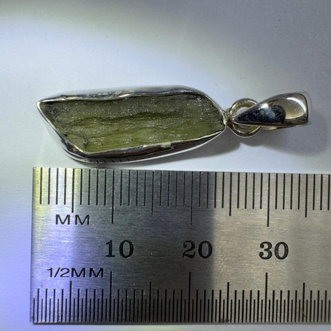 Sterling Silver Moldavite Pendant | 2.32g | Chlum