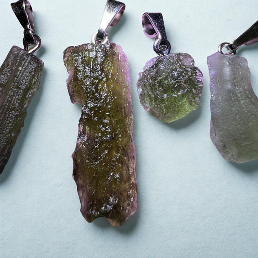 3.25g Moldavite Wholesale Lot Pendants (5 pieces)