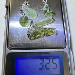 3.25g Moldavite Wholesale Lot Pendants (5 pieces)