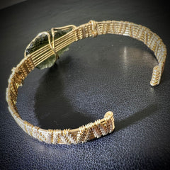Gold Moldavite Bracelet
