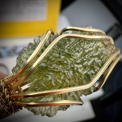 Gold Moldavite Bracelet