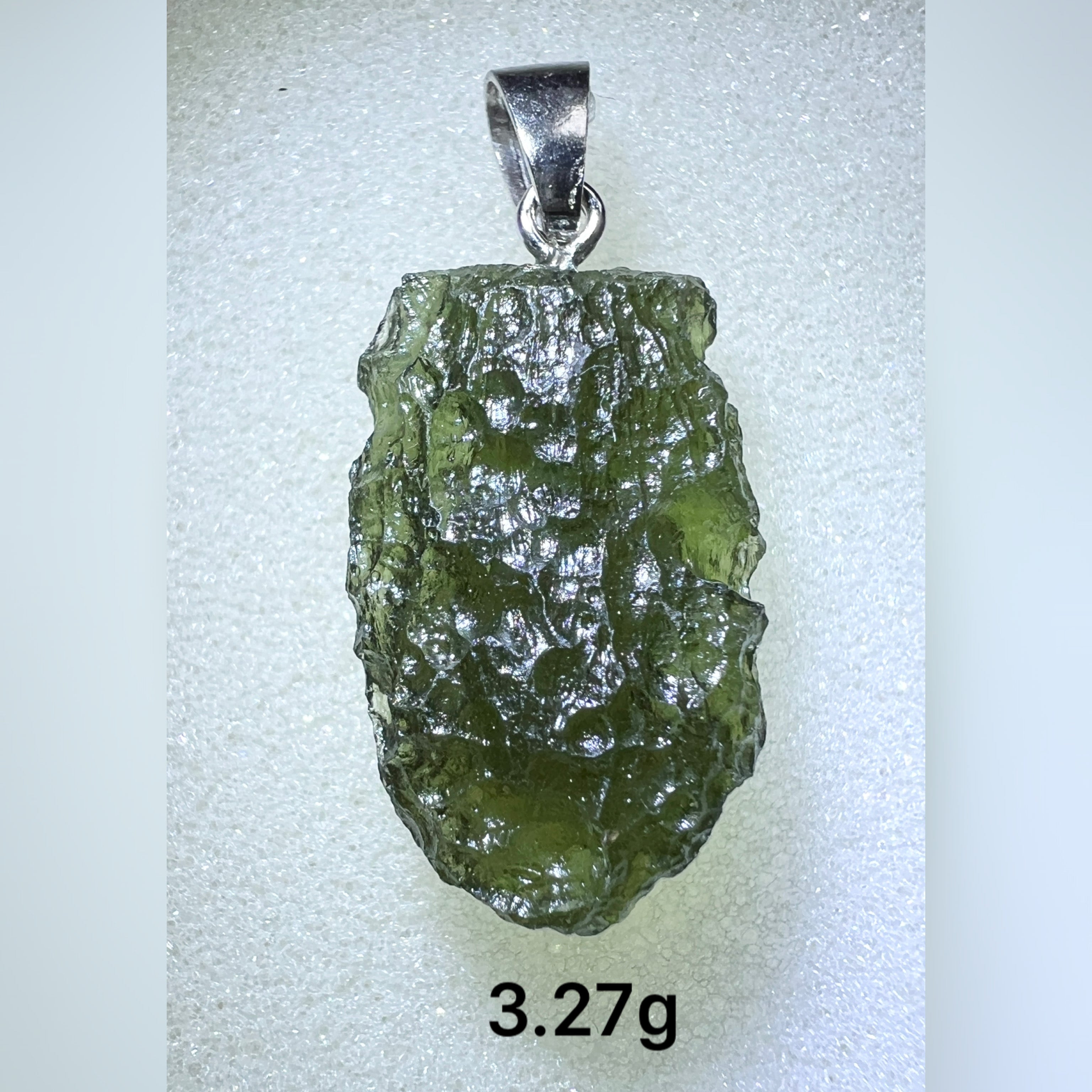 3.27g Moldavite/Silver pendant