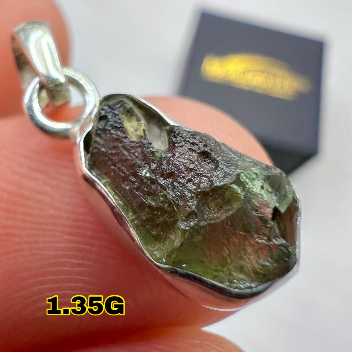 1.35g Bezel set Moldavite Silver pendant
