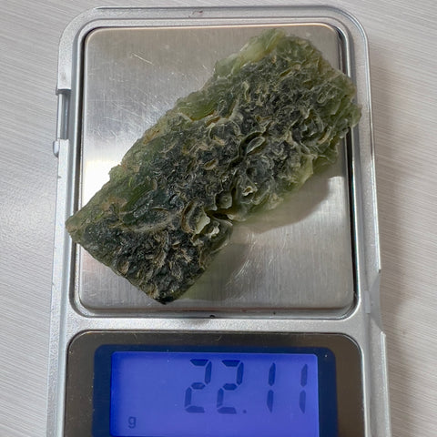 Natural "Frosty" Moldavite | 22.11g | Brusna